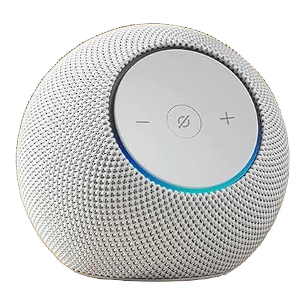 Amazon Echo Dot Max in Weiß, seitlich