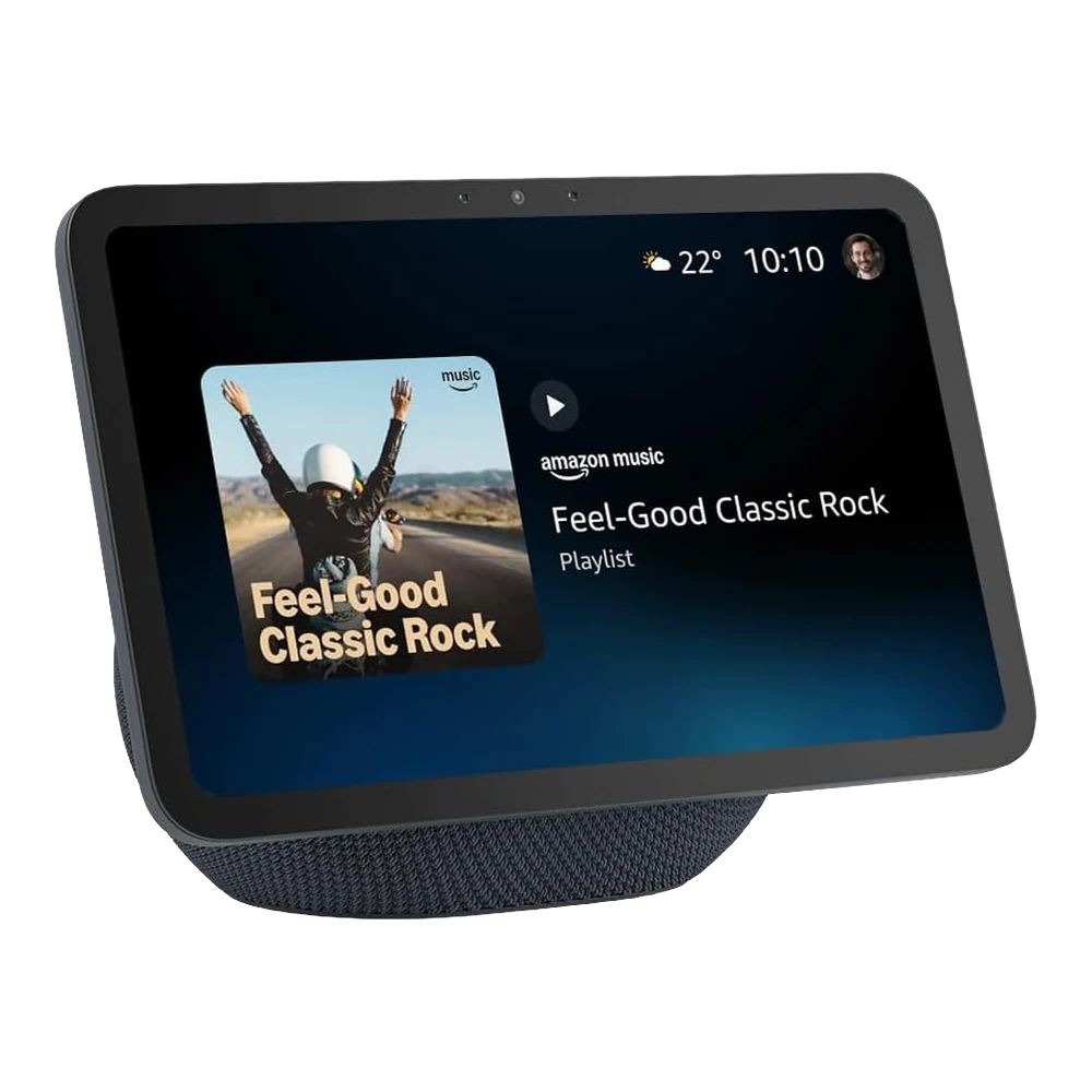 Amazon Echo Show 8 in Graphit, seitlich
